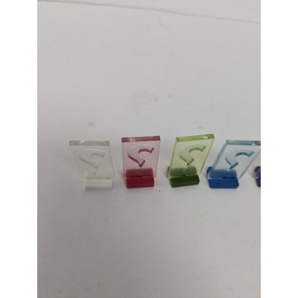 2008 Clue Board Game Replacement Pawns Movers Tokens Pieces Set of 6 - Picture 3 of 4